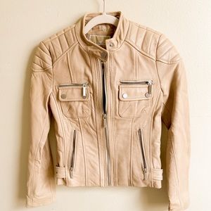 Michael Kors Camel Moto Jacket
